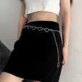 thumbnail image 3 of NUZYZ Fashion Heart Shape Pants Belt Adjustable Extended Chain Long Tassel Dress Belt Waist Chain Clothing Accessories, 3 of 7