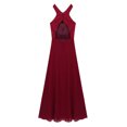 thumbnail image 4 of YiZYiF Girls Floor Length Wedding Bridesmaid Dress Sleeveless Chiffon Lace Birthday Party Dress, 4 of 7