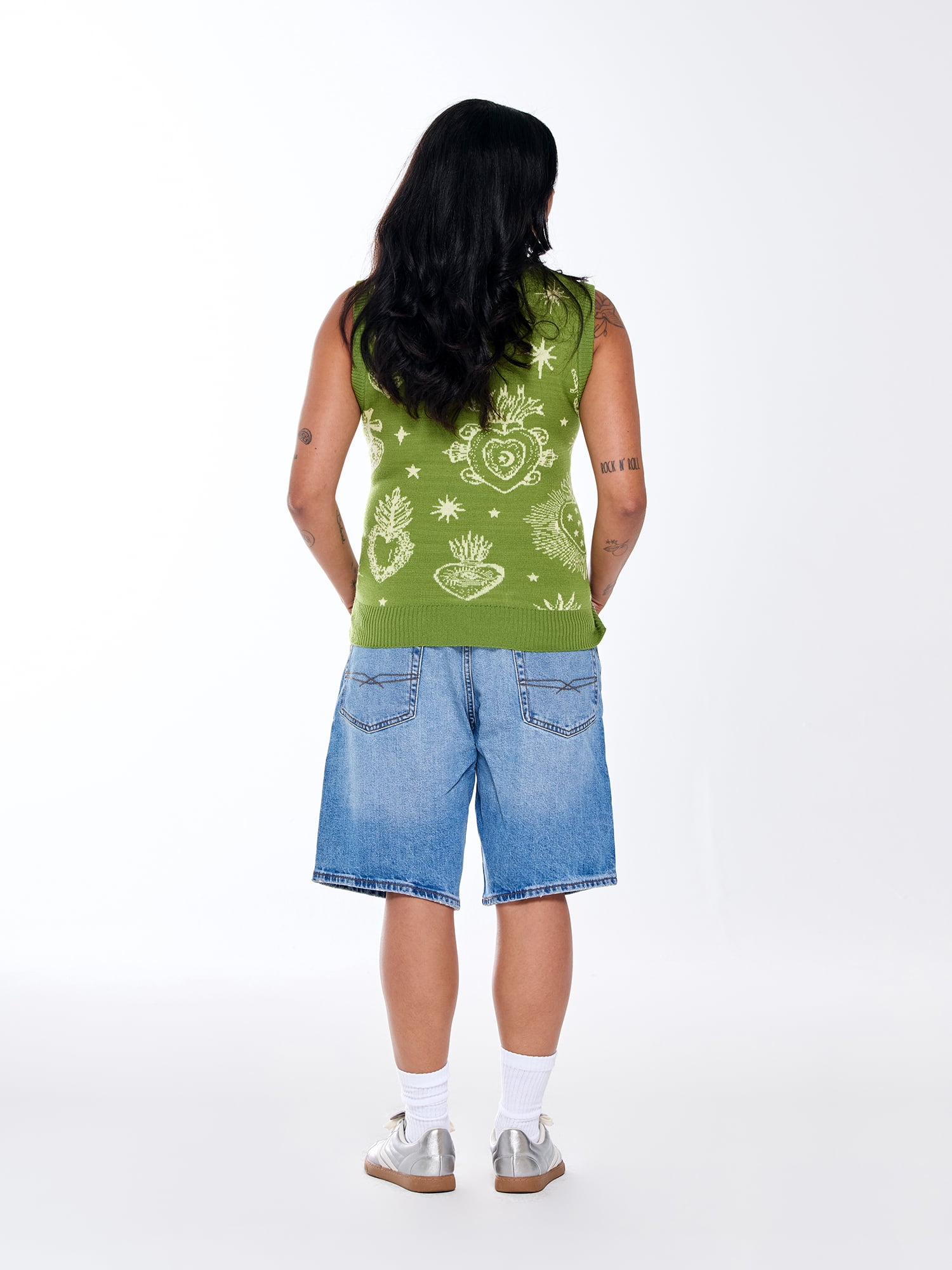 Hija De Tu Madre, Unisex Knit Vest, Sacred Heart, Sizes XS-3XL
