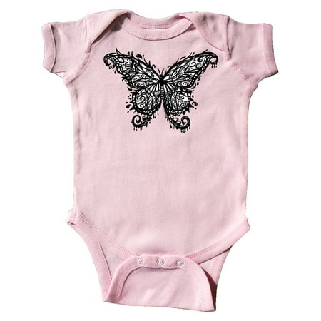 

Inktastic Black Ink Butterfly Gift Baby Boy or Baby Girl Bodysuit