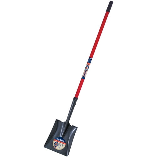 True Temper 1564900 Square Point True American Fiberglass Handle Shovel