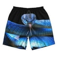 thumbnail image 4 of Bixox Men's Blue Viper Snake printing Casual Classic Fit Short Summer Beach Shorts, 4 of 6