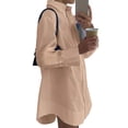thumbnail image 7 of QQZ Womens Button Down Shirt Dresses Casual Long Sleeve Collared Shirts Oversized Blouse Tops 2026, 7 of 7