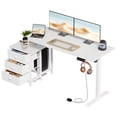 thumbnail image 2 of Escritorio Eléctrico Ajustable Blanco Altura Regulable Home Office Minimalista, 2 of 9