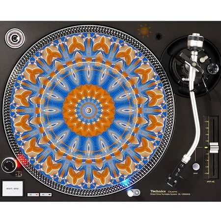 KuzmarK™ 12" DJ Turntable Slipmat - Tangerine Flight