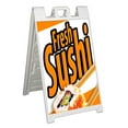thumbnail image 1 of Fresh Sushi (24" X 36") Standard A-Frame Signicade, Includes Decal Applied To Stand, 1 of 4