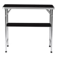 thumbnail image 3 of Alvantor Folding Table with Shelf, Portable Trade Show Podium Counter with Black Skirt and Carrying Bag for Events Parties Exhibitions, 3 of 13