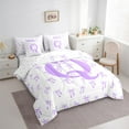 thumbnail image 3 of Castle Fairy Bowknot Alphabet Q 7 Pieces Bedding Comforter Set for Teens,Dreamy Princess Full Bedding Set Lightweight,Kawaii Bow Fitted Sheet Flat Sheet,Breathable Home Decor, 3 of 8