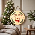 thumbnail image 3 of Dalxymotic Christmas Wooden Hanging Decor, Round Furniture Decoration, Creative Christmas Ornament, Festive Hanging Ornament, Christmas Wooden Decor for Home, Mantel, Tree, Shelf, 3 of 4