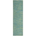 thumbnail image 4 of Nourison Nourison Essentials 2'2" x 16' Blue Green Outdoor Rug, 4 of 10