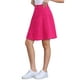 thumbnail image 4 of Faldas de mujer Inspire Chic de talle alto, en línea A, acampanadas, casuales, de mezclilla, color rosa intenso, 4 of 6