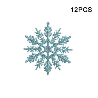 KEYBANG Christmas Snowflakes Large Snowflakes Ornaments 8 Pieces - 12''  Glitter Snowflakes Decorations Christmas Hanging Snowflakes for Winter