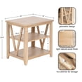 thumbnail image 6 of Kate and Laurel Broadbridge Modern Tiered Rectangle Side Table, 23 x 18 x 24, Light Natural, Transtional Three-Tier Wooden Nightstand with Storage for Use as Living Room End Table, 6 of 10