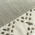 thumbnail image 3 of Ivory Taupe Accent Stitch Color Block Throw Pillow, 3 of 8