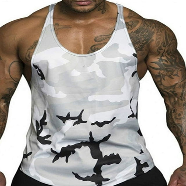 Débardeur de Gym pour Hommes Dos Nageur Musculation Stringer Tops Simples