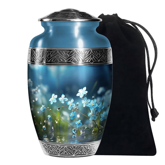 KARYLIZ Flower Cremation Urns For Human Adult Male Large Urn For Female Ashes 10 Inch