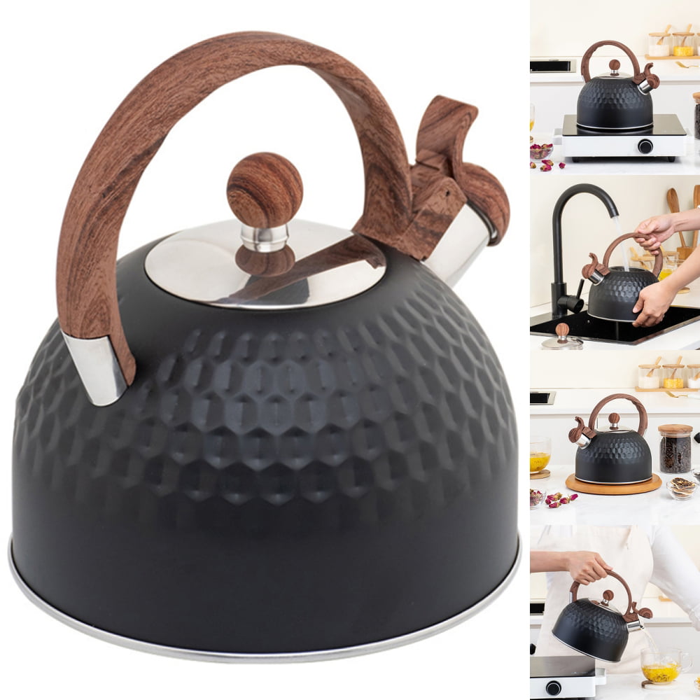 2.6L Stainless Steel Whistling Tea Kettle home camping 3colors Cooktop Stove Gas 