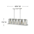 thumbnail image 7 of 6 Light Linear Chandelier in Industrial Style 43.75 inches Wide By 11.25 inches High-Brushed Nickel Finish-Clear Glass Color Bailey Street Home, 7 of 7