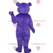 BIGGYMONKEY Purple bear REDBROKOLY mascot with a heart-shaped nose