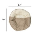 thumbnail image 3 of Best Friends by Sheri Cozy Cuddler Ilan Covered Cat and Dog Bed with Attached Blanket, Wheat, 24"x24", 3 of 3