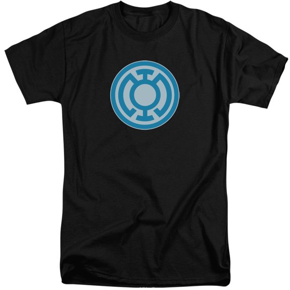 Green Lantern Blue Symbol S/S Adult Tall Black