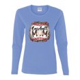 thumbnail image 3 of Baseball Mom Jaguar Print Sports Womens Graphic Long Sleeve T-Shirt, Light Blue, Large, 3 of 5