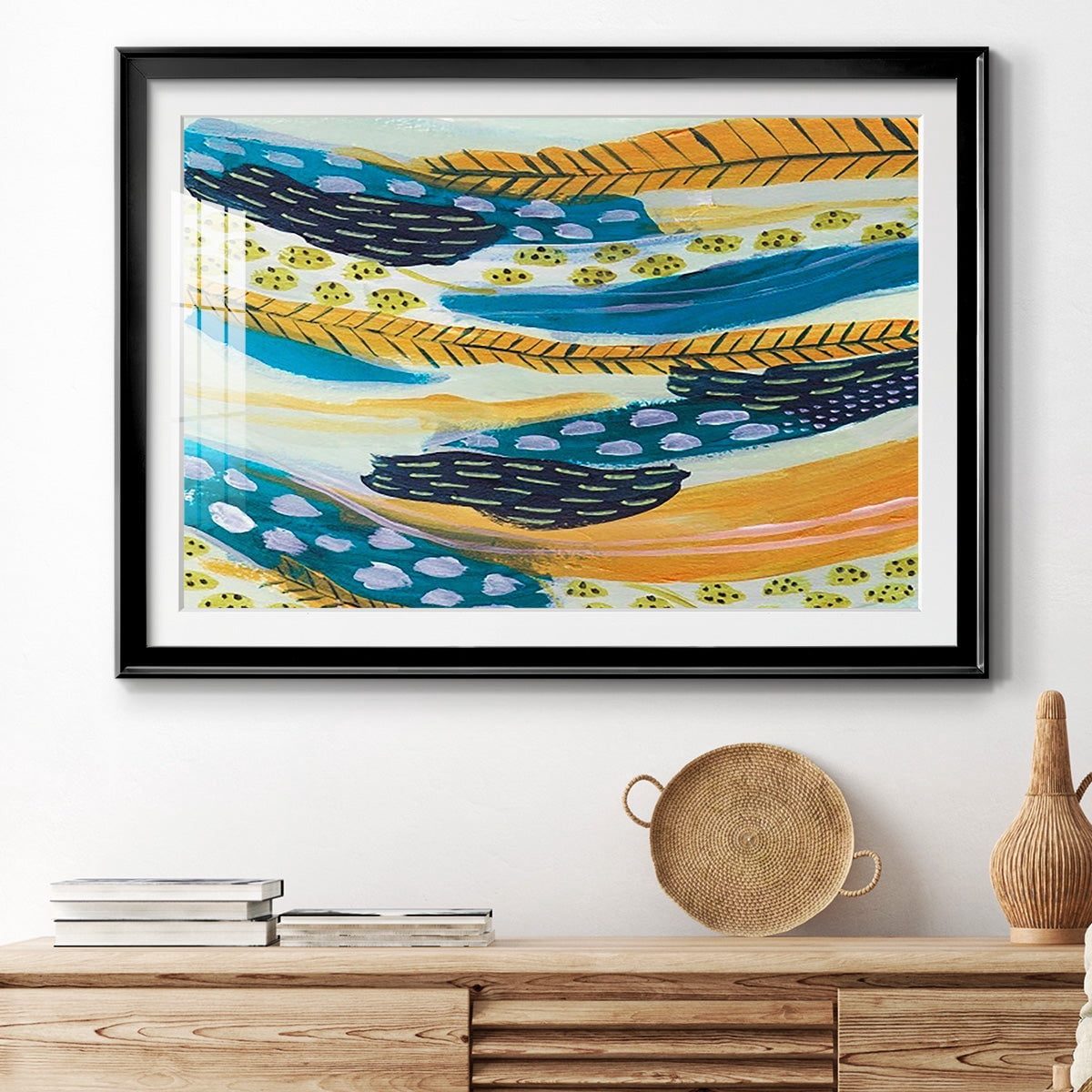 Feathery III Premium Framed Print - Ready to Hang