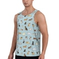 thumbnail image 2 of Pofeuu Cartoon Doodle Puppy Print Men's Workout Tank Tops Sleeveless Muscle Gym Shirt Quick Dry-XX-Large, 2 of 7