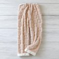 thumbnail image 2 of Fluffy Pajama Pants for Women Comfy Fuzzy Pj Bottoms with Pockets Drawstring Fleece Sleepwear Soft Winter Warm, 2 of 9