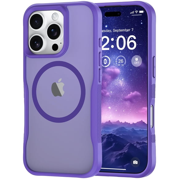 Funda de teléfono Diverbox para iPhone 16 Pro con MagSafe Lavender Purple