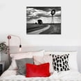 thumbnail image 4 of Nawypu  Farmhouse Landscape Picture Wall Decor Black and White Countryside Windmill Barn Picture Wall Art Canvas Prints Framed Art, 4 of 4