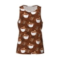thumbnail image 4 of Xecao Sloths Need More Coffee Men's Tank Top Workout Quick Dry Sleeveless Gym Jogging Muscle Shirts Summer Swim Beach Tops, 4 of 9
