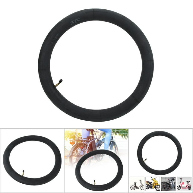 Bike Inner Tubes, Replacement Bicycle Butyl Rubber Tubes with Metal Bent Valve, for e Bike, Electric, Mountain Bike