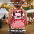 thumbnail image 4 of Wrangler Clear Waterproof Backpack, Durable Plastic Book Bag, Casual, for Student, Clear Red, 4 of 6