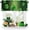 Green Clover, variant on 54x18 Inches White St. Patricks Day Window Valance Green Shamrock Gnome Shamrock Fortune Love Indoor Window Decor Polyester