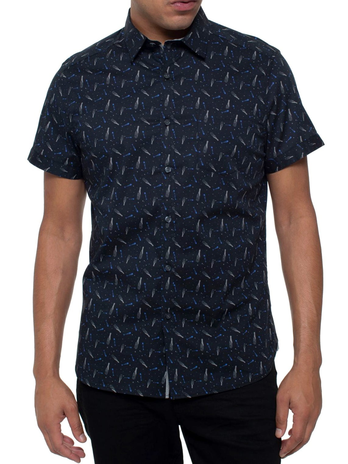 Kenneth Cole REACTION Mens Short Sleeve Colored Mini Triangle