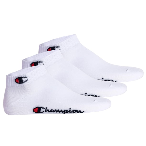 Champion calcetines unisex, paquete de 3 - cuarto calcetines, básico, logotipo Blanco EU 43-46