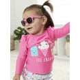 thumbnail image 2 of Gerber Baby & Toddler Girl Rashguard & Swim Bottoms Set with UPF 50+, 2-Piece, (0/3M - 5T), 2 of 13