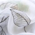 thumbnail image 4 of Curtainking Kitchen Curtains 24 inch Leaf Embroidered Tiers Kitchen Windows Farmhouse Small Curtains Sheer Tiers Voile Cafe Curtains Rod Pocket 2 Panels Grey on White, 4 of 6
