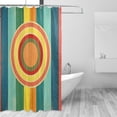 thumbnail image 2 of Yayeee Shower Curtain with Hooks 72"x72" Waterproof Fabric Bathroom Hanging Decor, Colorful Stripes, 2 of 5