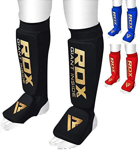Sparring RDX Shin Guards for Muay Thai Kickboxing Protective Gear for BJJ and Boxing Leg Protector Foam Pads for Martial Arts Approved by SATRA MMA Training and Fighting