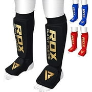 RDX Shin Guards for Muay Thai, Kickboxing, MMA Fighting and Training, Approved by SATRA, Instep Leg Protector Foam Pads for Martial Arts, Sparring, Protective Gear for BJJ and Boxing