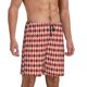 thumbnail image 2 of Balery Red and Brown Squares Pantalones cortos de pijama de punto de algodón para hombre con cinturilla y bolsillos-4X-Large, 2 of 6