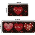 thumbnail image 6 of Black Love Be Mine Heart Valentine''s Day Decorative Kitchen Mats Set of 2, Home Party Low-Profile Home Kitchen Rugs - 17x29 and 17x47 Inch, 6 of 6