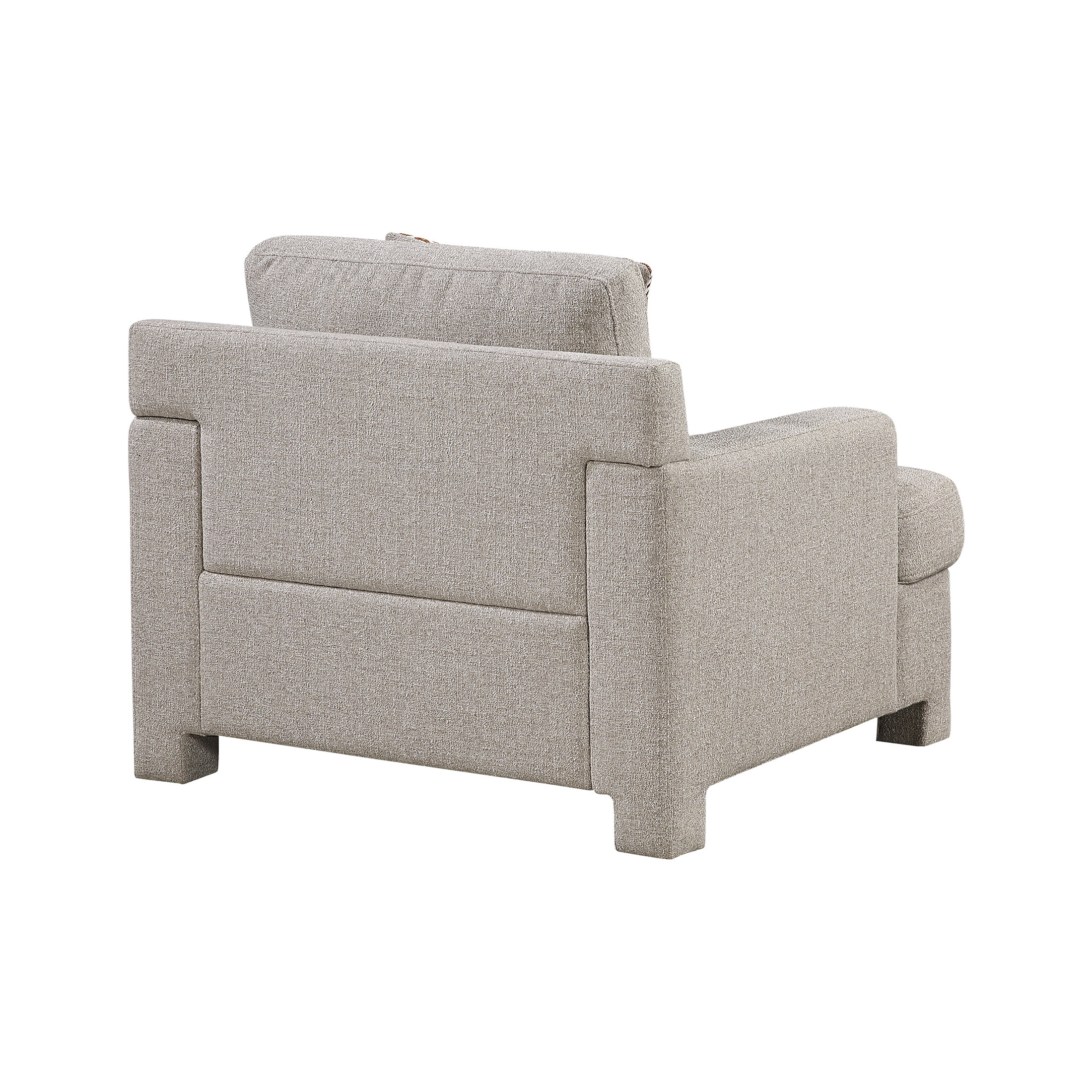 OakvillePark Luxora Chenille Chair with 1 Pillow, Taupe
