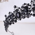 thumbnail image 4 of Zhuge Tiara de boda para novia, diadema de princesa, corona nupcial, joyería para el cabello con diamantes de imitación de cristal, decoración para novia, cumpleaños, graduación, boda (azul claro), 4 of 4