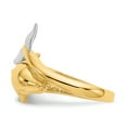 thumbnail image 4 of Finest Gold 14K Two-Tone Polished Dolphin Ring - Size 7.5, 4 of 5