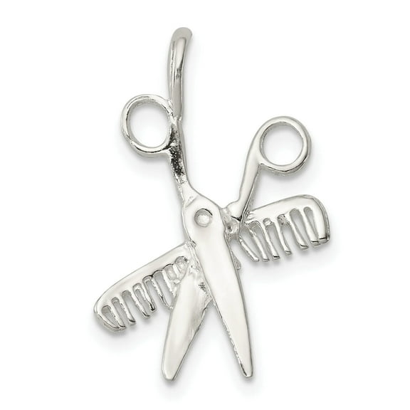 Sterling Silver Comb Scissors Charm