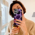 thumbnail image 5 of Compatible with iPhone 11 12 13 mini 14 15 16 Pro Max Plus Wallet Case with Card Holder, PU Leather Kickstand Card Slots Case ( Dark Eggplant Pattern, iPhone 11 Pro Max), 5 of 7