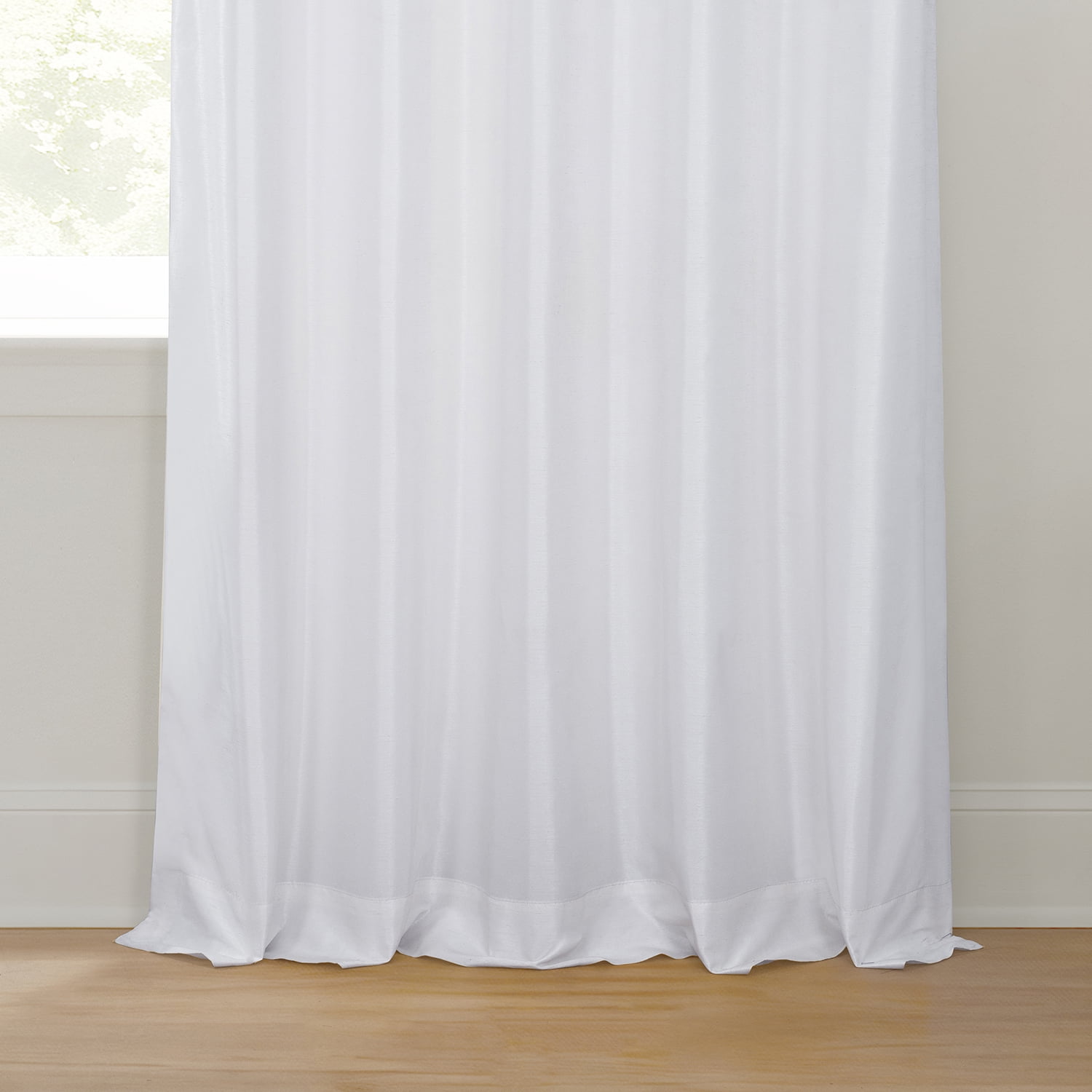 Half Price Drapes Ice Vintage Dupioni Silk Blackout Curtains for Bedroom(1 Panel), 50WX 84L